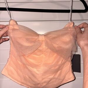 Lulu's Peach Bow-Front Bandeau